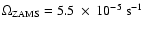 $\Omega_{\rm ZAMS} =
5.5~\times~10^{-5}~{\rm s}^{-1}$