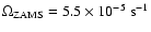$\Omega_{\rm ZAMS} = 5.5\times10^{-5}~{\rm s}^{-1}$