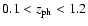 $0.1<z_{\rm ph}<1.2$