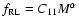 $f_{\rm RL}= C_{11}
M^{\alpha}$