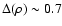 $\Delta(\rho)\sim 0.7$