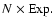 $N\times \rm Exp.$