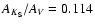 $A_{K_{\rm S}}/A_V=0.114$