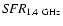 ${\it SFR}_{\rm 1.4~ GHz}$
