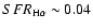 $SFR_{\rm H\alpha}\sim0.04$