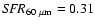 ${\it SFR}_{\rm 60 ~\mu m}= 0.31$