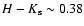 $H-K_{\rm s}\sim0.38$