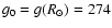 $g_0 = g(R_{\odot}) = 274$