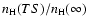$n_{\rm H}(TS)/n_{\rm H}(\infty)$