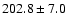 $202.8\pm 7.0$