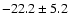 $-22.2 \pm 5.2$