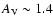 $A_{\rm V}\sim 1.4$