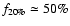 $f_{20\%} \simeq 50\%$