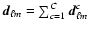 ${\vec d}_{\ell m} = \sum_{c=1}^C {\vec d}_{\ell m}^c$