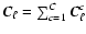${\vec C}_\ell = \sum_{c=1}^C {\vec C}_\ell^c$