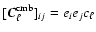 $[{\vec C}_\ell^{\rm cmb}]_{ij} = e_i e_j c_\ell$