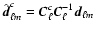 $\hat{{\vec d}}^{c}_{\ell m} = {\vec C}_\ell^c {\vec C}_\ell^{-1} {\vec d}_{\ell m}$