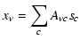 $\displaystyle x_\nu = \sum_c A_{\nu c} s_c$