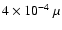 $4\times10^{-4}~\mu$