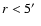$r<5\hbox {$^\prime $ }$