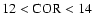 $12<{\rm
COR}<14$