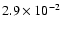 $2.9\times10^{-2}$