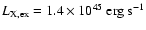 $L_{\rm X,ex}= 1.4\times10^{45}~{\rm erg~s^{-1}}$