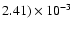 $2.41)\times10^{-3}$