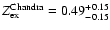 $Z_{\rm ex}^{\rm Chandra}=0.49^{+0.15}_{-0.15}$