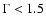 $\Gamma<1.5$