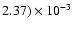 $2.37)\times10^{-3}$