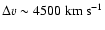 $\Delta v \sim 4500~{\rm km~s^{-1}}$