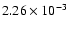$2.26 \times10^{-3}$