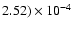 $2.52)\times10^{-4}$