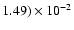 $1.49)\times10^{-2}$