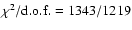 $\chi^2/{\rm d.o.f.}=1343/1219$