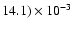 $14.1)\times10^{-3}$
