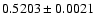 $0.5203 \pm 0.0021$