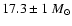 $17.3\pm1~M_{\odot}$