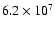 $6.2\times10^7$