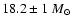 $18.2\pm1~M_{\odot}$