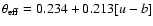 $\theta_{\rm eff}=0.234+0.213[u-b]$