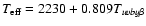 $T_{\rm eff}=2230+0.809T_{{uvby}\beta}$