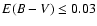 $E(B-V) \le 0.03$