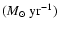 $({M}_{\odot}~{\rm yr}^{-1})$