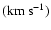 ${\rm (km~s^{-1})}$
