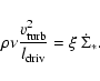 \begin{displaymath}\rho \nu \frac{v_{\rm turb}^{2}}{l_{\rm driv}}=\xi~\dot{\Sigma}_{*} .
\end{displaymath}