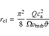 \begin{displaymath}r_{\rm cl}=\frac{\pi^2}{8}\frac{Q c_{\rm s}^2}{\Omega v_{\rm turb} \vartheta}
\end{displaymath}