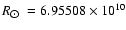 $R_{\hbox{$\odot$ }} = 6.95508 \times 10^{10}$