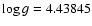 $\log g = 4.43845$